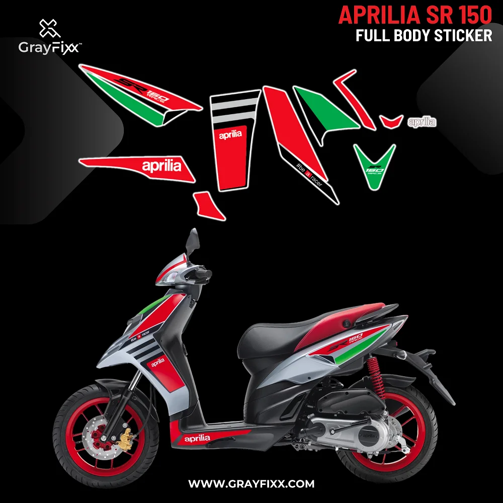 Aprilia SR 150 Full Sticker | Aprilia SR150 Full Body Graphics